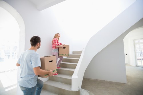 Organised office relocation checklist and packed boxes for a Bexleyheath move