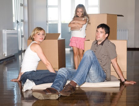 Household furniture being loaded for transport